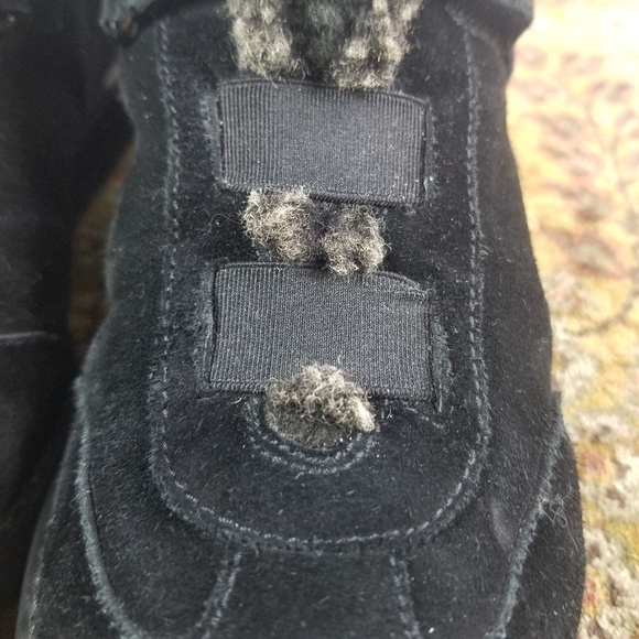 Stuart Weitzman black suede fleece ankle booties boots - Picture 4 of 11